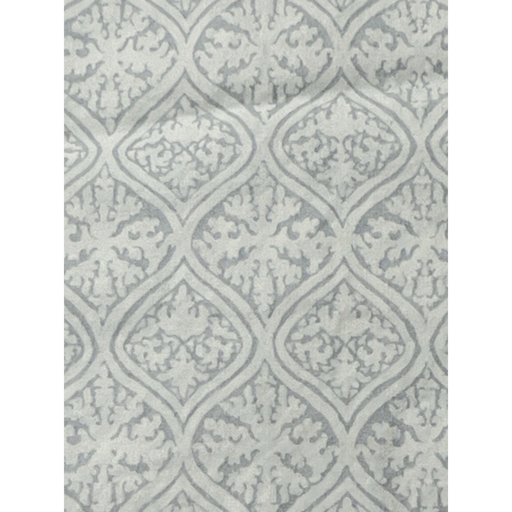 Lauren Ralph Lauren Lantern Medallion Print Queen Flat Bed Sheet Gray White Luxe